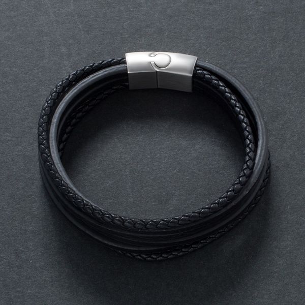 black braid leather bracelet men multilayer rope chain stainless steel magnetic clasp male bangles fashion jewelry gifts, Golden;silver
black braid leather bracelet men multilayer rope chain stainless steel magnetic clasp male bangles fashion jewelry gifts, Golden;silver