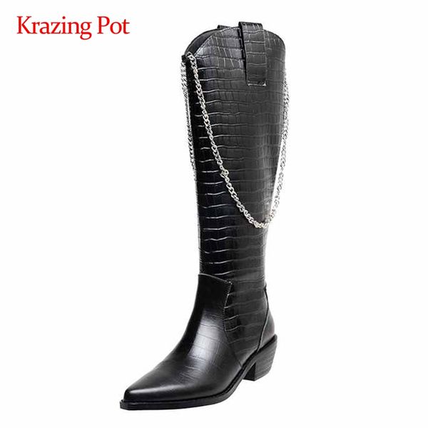 krazing пот западных сапоги из натуральной кожи камня узора цепь заостренного носок толстого мед пятки молнии молодой леди высоких сапог l19, Black
krazing пот западных сапоги из натуральной кожи камня узора цепь заостренного носок толстого мед пятки молнии молодой леди высоких сапог l19, Black