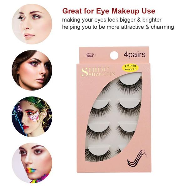 false eyelashes 4 pairs 3d fake for eye makeup natural long thick lashes women eyes beauty make up tool
false eyelashes 4 pairs 3d fake for eye makeup natural long thick lashes women eyes beauty make up tool