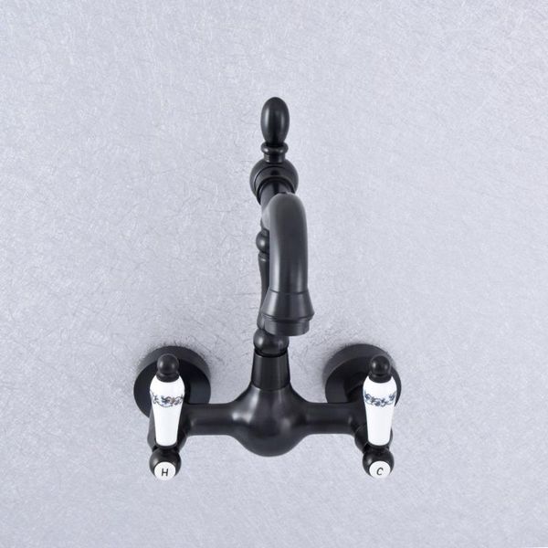 black oil rubbed bronze wall mounted double ceramic handles bathroom kitchen basin sink faucet tap lsf703
black oil rubbed bronze wall mounted double ceramic handles bathroom kitchen basin sink faucet tap lsf703