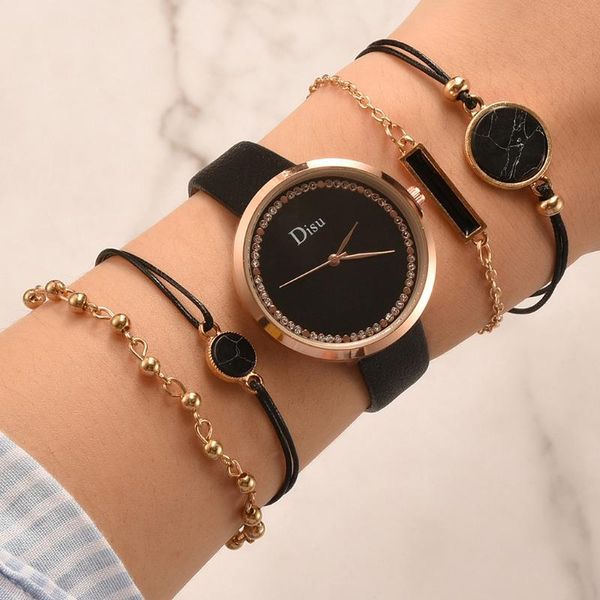 women's brand wristwatches fashion quartz leather band strap watch analog wrist bracelet bracelet watch set, Slivery;brown
women's brand wristwatches fashion quartz leather band strap watch analog wrist bracelet bracelet watch set, Slivery;brown