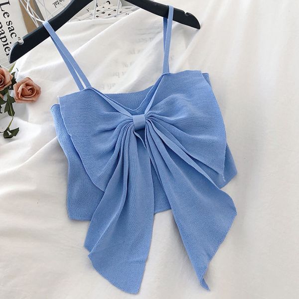 women's tanks & camis summer womens clothes bow straped solid pattern knitted girls lady elegant camisoles crop top, White
women's tanks & camis summer womens clothes bow straped solid pattern knitted girls lady elegant camisoles crop top, White
