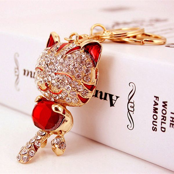 2020 novelty rhinestone glod-plated cat pendant keychain fashion crystal key chain keyring cute women bag car key holder trinket, Silver
2020 novelty rhinestone glod-plated cat pendant keychain fashion crystal key chain keyring cute women bag car key holder trinket, Silver