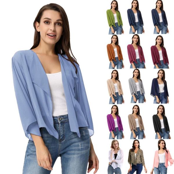 women's jackets women jacket summer lightweight long sleeve open front see-through chiffon shrug casual fashion bolero female ladies, Black;brown
women's jackets women jacket summer lightweight long sleeve open front see-through chiffon shrug casual fashion bolero female ladies, Black;brown