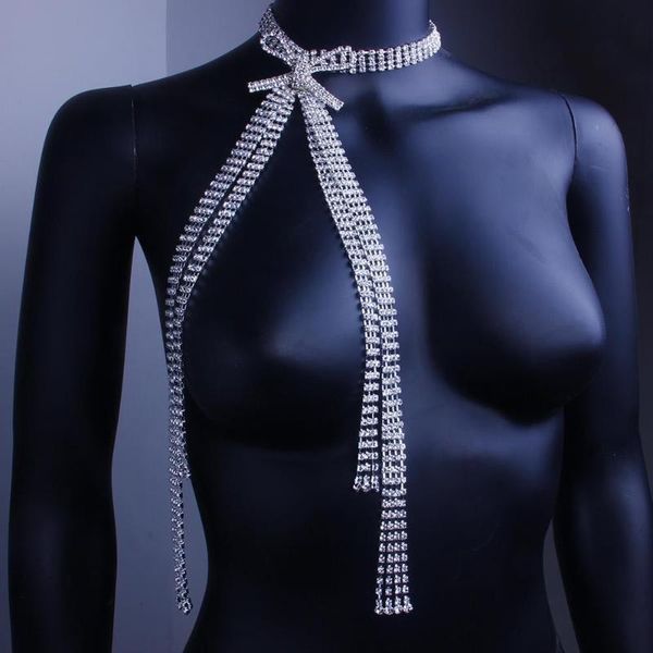 подходит для роскошной текстуры rhinestone лук шеи цепи женщин длинное ожерелье, Silver
подходит для роскошной текстуры rhinestone лук шеи цепи женщин длинное ожерелье, Silver