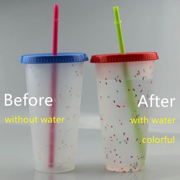 710ml color changing cupthermochromic cup plastic drinking tumblers color change pp with lid and straw 5 pcs/ set mixed color ship by ocean
710ml color changing cupthermochromic cup plastic drinking tumblers color change pp with lid and straw 5 pcs/ set mixed color ship by ocean