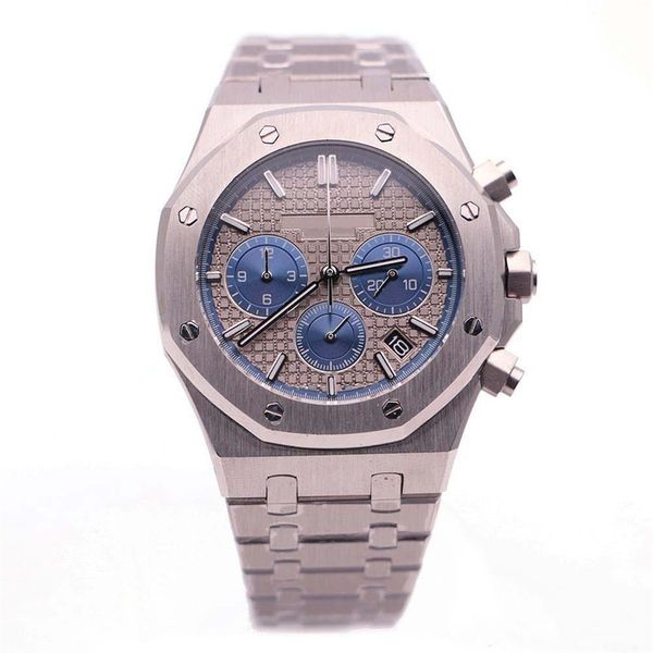 2020 new men watch royal oak series 26331st silver stainless steel strap gray dial quartz chronograph men's sports wrist watches, Slivery;brown
2020 new men watch royal oak series 26331st silver stainless steel strap gray dial quartz chronograph men's sports wrist watches, Slivery;brown