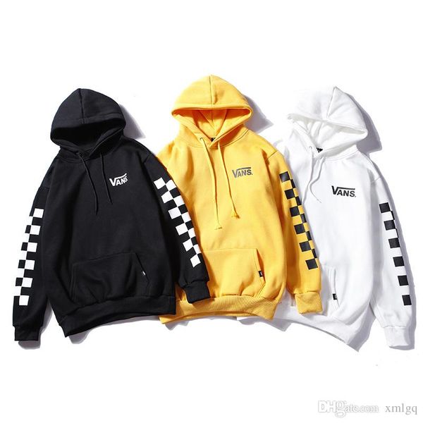 2018 male and female cotton arm string checkerboard plaid hoodie letter printed pullover hip hop plus velvet hoodie new style, Black
2018 male and female cotton arm string checkerboard plaid hoodie letter printed pullover hip hop plus velvet hoodie new style, Black