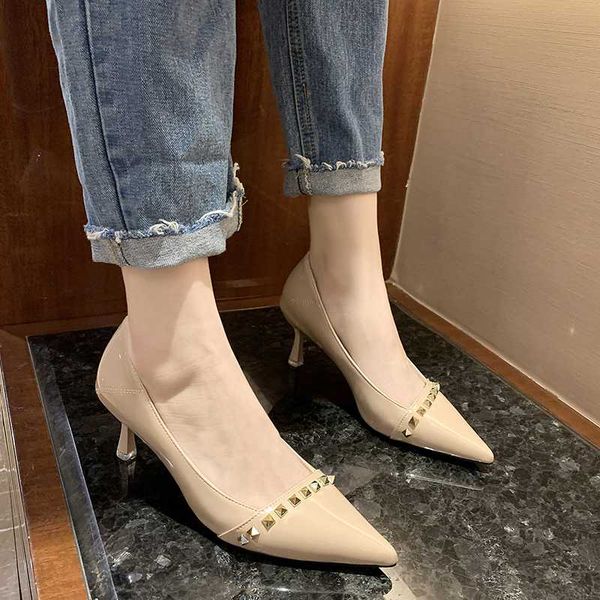 patent leather women rivet high heels pointed toe stiletto heels office elegant thin heel shoes women shallow single shoes, Black
patent leather women rivet high heels pointed toe stiletto heels office elegant thin heel shoes women shallow single shoes, Black
