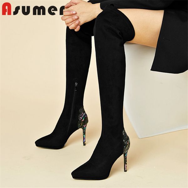 boots asumer 2021 big size 41 slim stretch women thin high heel party prom shoes autumn winter over the knee, Black
boots asumer 2021 big size 41 slim stretch women thin high heel party prom shoes autumn winter over the knee, Black