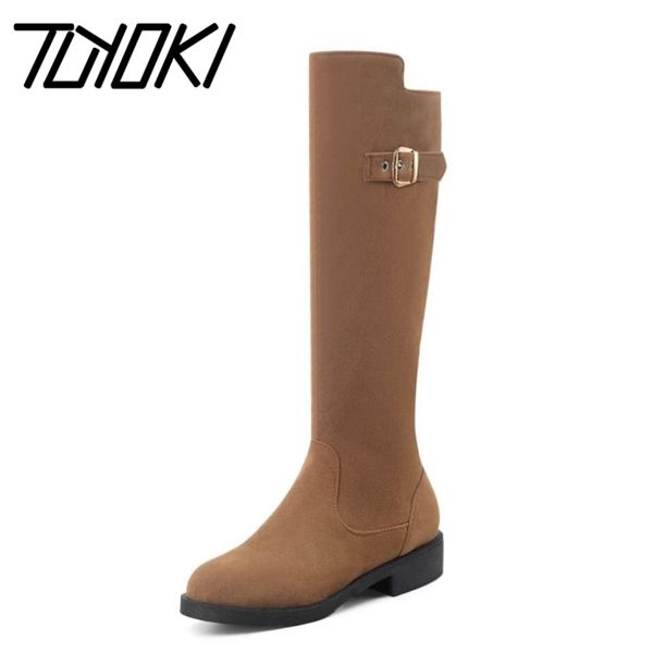 tuyoki women new knee high boots round toe low heel zipper metal decoration shoes retro female footwear winter size 34-43, Black
tuyoki women new knee high boots round toe low heel zipper metal decoration shoes retro female footwear winter size 34-43, Black