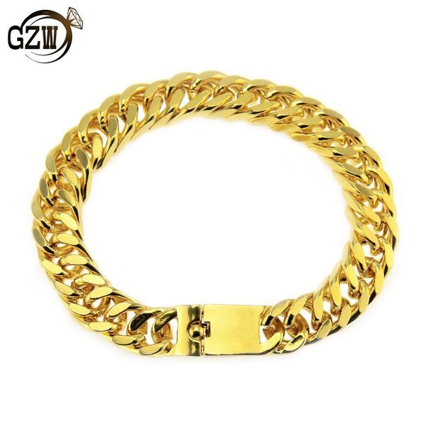 new fashion luxury designer mens gold cuban link chain bracelets hip hop rapper chains bracelet jewelry christmas gift for men guys for sale, Black 
new fashion luxury designer mens gold cuban link chain bracelets hip hop rapper chains bracelet jewelry christmas gift for men guys for sale, Black