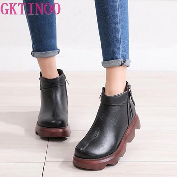 gktinoo 2020 women ankle boots winter shoes platform all match zipper genuine leather elegant women shoes boots, Black
gktinoo 2020 women ankle boots winter shoes platform all match zipper genuine leather elegant women shoes boots, Black