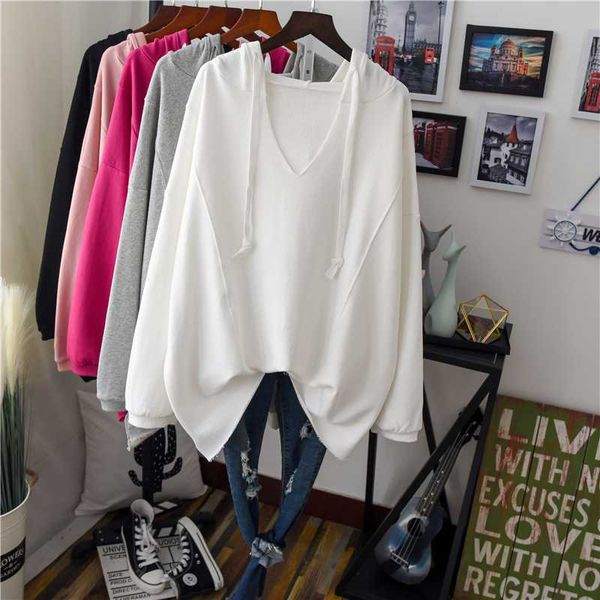 long-sleeved cotton hooded pullover hoody autumn 2020 new women's simple casual solid plus size hoodie loose coat sweatshirt, Black
long-sleeved cotton hooded pullover hoody autumn 2020 new women's simple casual solid plus size hoodie loose coat sweatshirt, Black