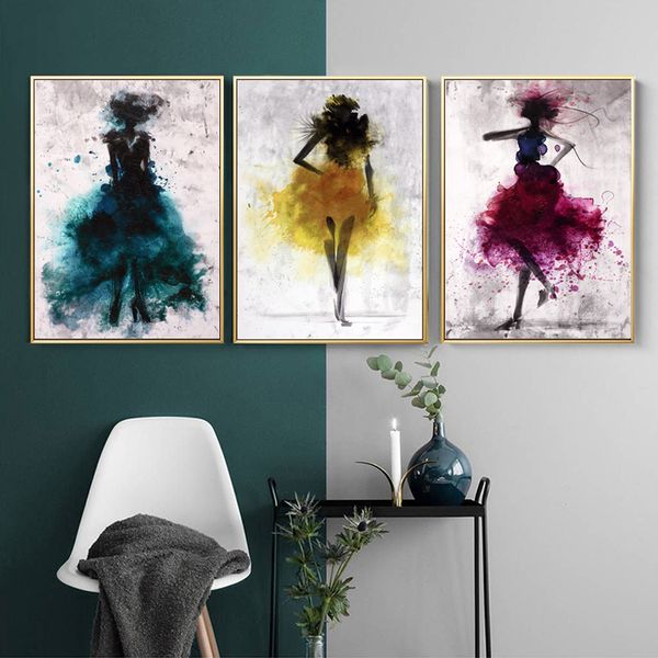 watercolor women's back canvas painting wall art picture for living room colorful home decoration posters and prints zy0236
watercolor women's back canvas painting wall art picture for living room colorful home decoration posters and prints zy0236