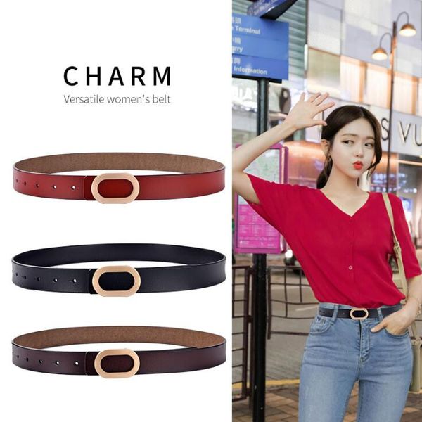 2020 New belt women's leather belt Korean version of simple round buckle pure leather smooth buckle casual belt
2020 New belt women's leather belt Korean version of simple round buckle pure leather smooth buckle casual belt