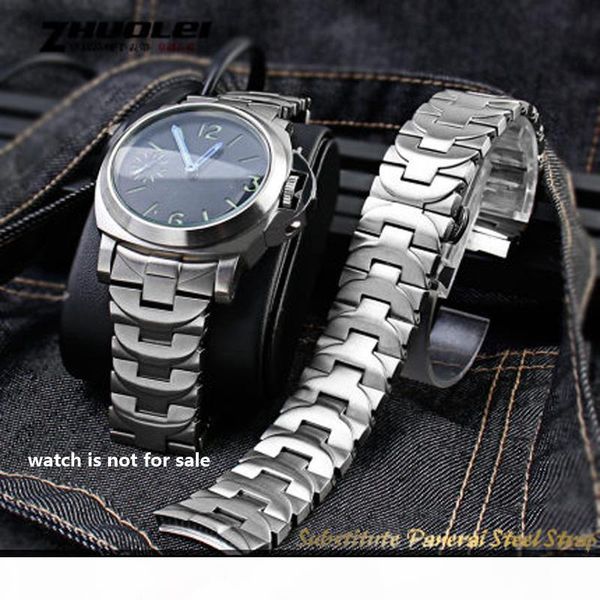 suitable for pam441 111 watch men's steel band butterfly clasp bracelet 24mm solid stainless steel elbow watch strap 24mm, Black;brown 
suitable for pam441 111 watch men's steel band butterfly clasp bracelet 24mm solid stainless steel elbow watch strap 24mm, Black;brown