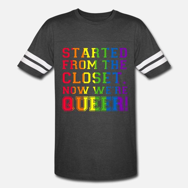 started from the closet queer flag lgbt подарки lgbt т рубашка мужчины трикотажных 100% хлопка o шеи уникальных интересный смешной летний ст
started from the closet queer flag lgbt подарки lgbt т рубашка мужчины трикотажных 100% хлопка o шеи уникальных интересный смешной летний ст