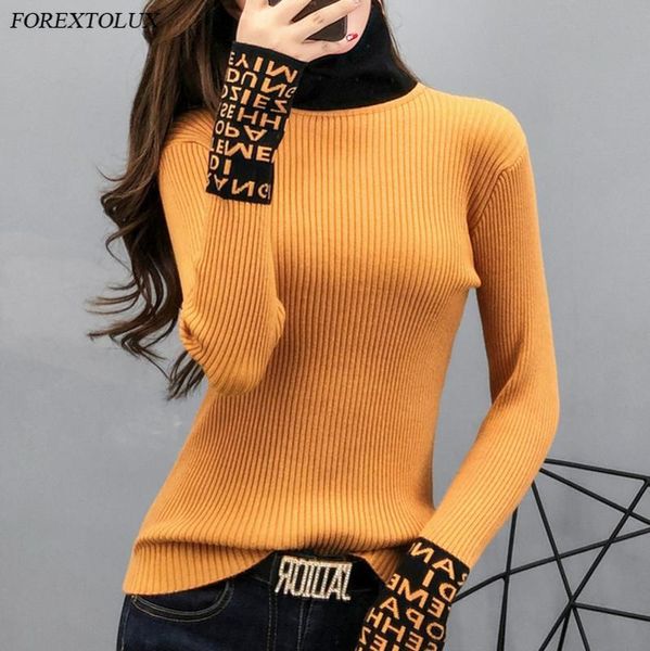 forextolux new women letter sleeve women contrast sweaters turtleneck slim pullovers ladies knitted fashion yellow black, White;black
forextolux new women letter sleeve women contrast sweaters turtleneck slim pullovers ladies knitted fashion yellow black, White;black