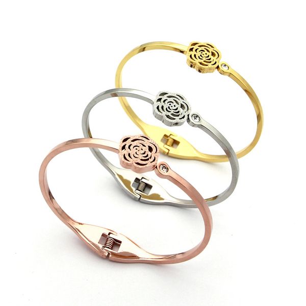 jewelry wholesale frosted hollow camellia bracelet single diamond bracelets 18k gold bracelet and foreign trade, Black
jewelry wholesale frosted hollow camellia bracelet single diamond bracelets 18k gold bracelet and foreign trade, Black