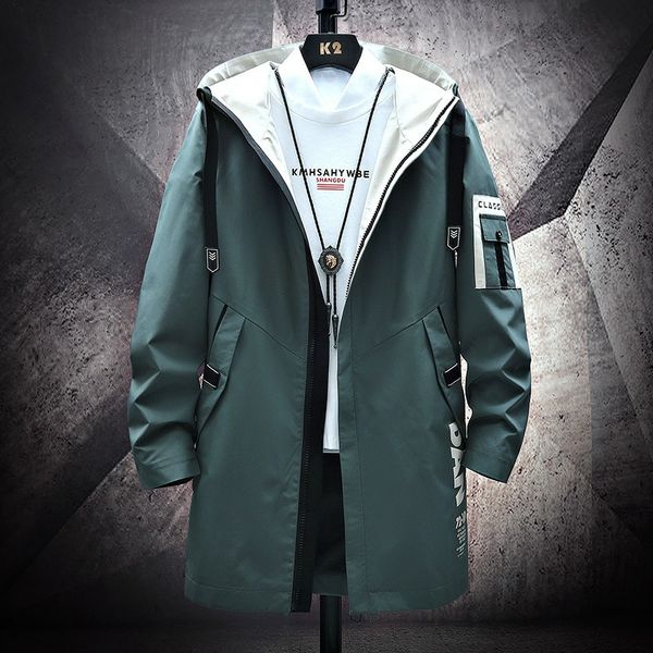 long hooded windbreaker men's jacket plus fat plus size loose color matching jacket men's spring and autumn slim top, Tan;black
long hooded windbreaker men's jacket plus fat plus size loose color matching jacket men's spring and autumn slim top, Tan;black