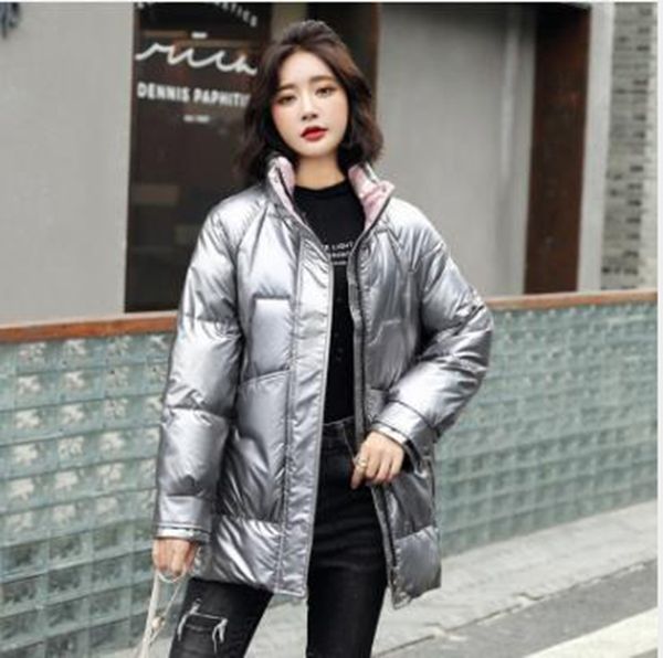 wholesale cotton women's mid-length shiny student bread coat stand-collar quilted jacket, Black
wholesale cotton women's mid-length shiny student bread coat stand-collar quilted jacket, Black