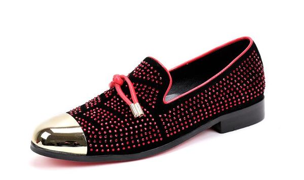 handmade crystal new red men loafers chaussure homme party wedding formal dress shoes men's flats plus size 39-46 oxfords, Black
handmade crystal new red men loafers chaussure homme party wedding formal dress shoes men's flats plus size 39-46 oxfords, Black