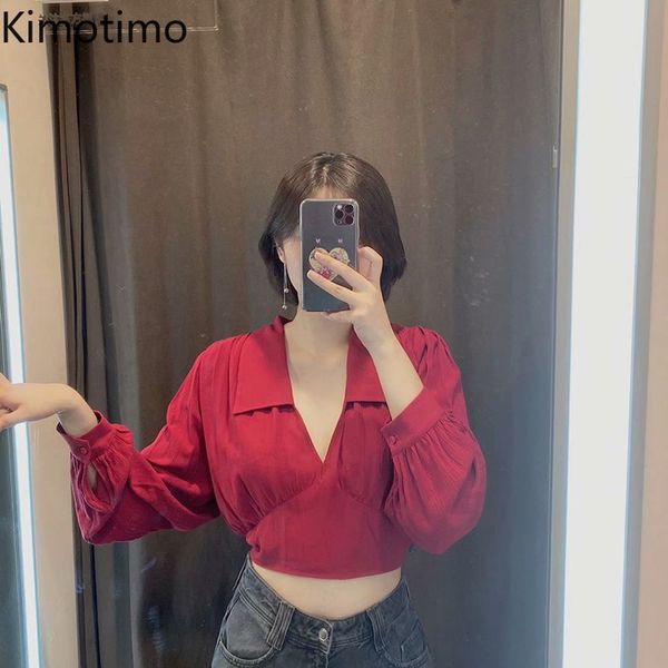 kimotimo blouse women long sleeve v-neck pleated crop solid office lady elegant fashion vintage women blouse shirt, White
kimotimo blouse women long sleeve v-neck pleated crop solid office lady elegant fashion vintage women blouse shirt, White