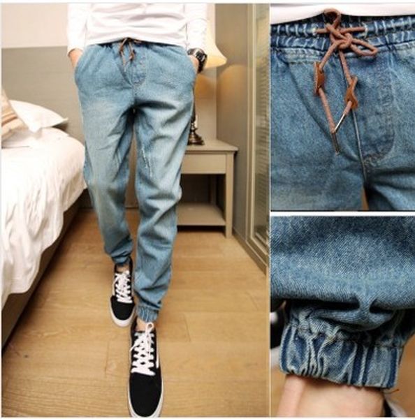 fashion vintage moustache jeans effect elastic waist joggers teenagers boys trousers beam foot halem jeans men demin slim, Blue
fashion vintage moustache jeans effect elastic waist joggers teenagers boys trousers beam foot halem jeans men demin slim, Blue