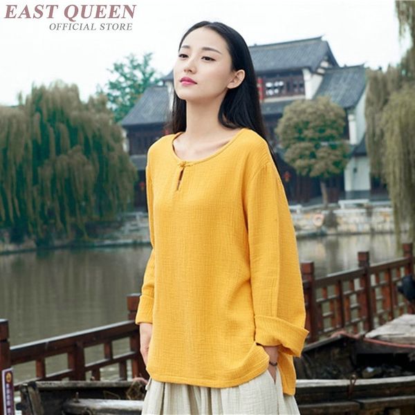 yellow ladies chinese summer 2020 women blouse spring cotton linen soild color vintage femme long shirt female tunic ta1706, Red
yellow ladies chinese summer 2020 women blouse spring cotton linen soild color vintage femme long shirt female tunic ta1706, Red