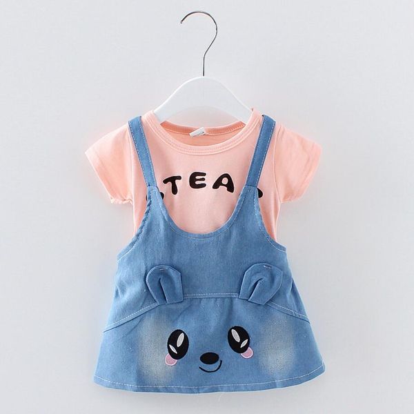 new summer toddler baby girl clothes set short sleeve white t-shirt + sleeved denim skirt 2pcs girls set
new summer toddler baby girl clothes set short sleeve white t-shirt + sleeved denim skirt 2pcs girls set