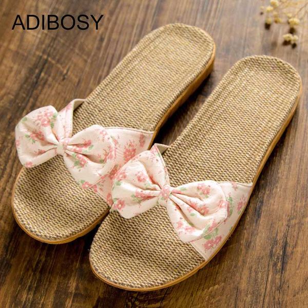 women house slippers cute bow knot pink linen indoor home slides shoes sweet girls flat beach sandals slippers for summer autumn, Black
women house slippers cute bow knot pink linen indoor home slides shoes sweet girls flat beach sandals slippers for summer autumn, Black