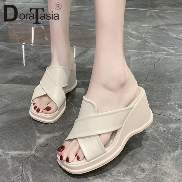 doratasia fashion brand girl summer slippers wedges designer slippers women open toe outdoor slip on high heels shoes woman, Black
doratasia fashion brand girl summer slippers wedges designer slippers women open toe outdoor slip on high heels shoes woman, Black