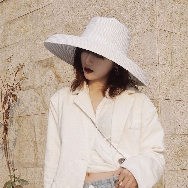 foreign trade original summer female french retro black oversized eaves hepburn vacation beach sunshade orange sun straw hat, Blue;gray
foreign trade original summer female french retro black oversized eaves hepburn vacation beach sunshade orange sun straw hat, Blue;gray