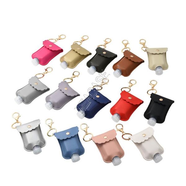 60ml hand sanitizer bottle with pu leather holder cover sleeve bag 2pcs/set protable travel bottles keychains key chain pendent charm d9201, Blue
60ml hand sanitizer bottle with pu leather holder cover sleeve bag 2pcs/set protable travel bottles keychains key chain pendent charm d9201, Blue