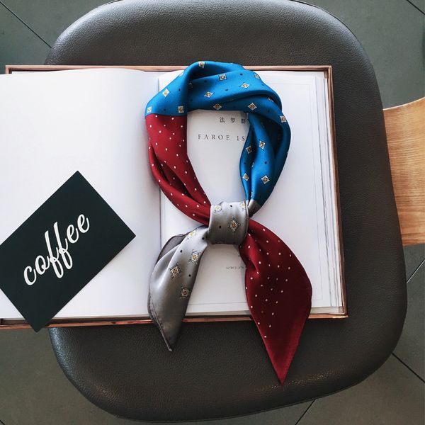 70*70cm fashion silk neck scarf for women small handkerchief print satin bag scarfs for ladies square headband cute bag scarves, Blue;gray
70*70cm fashion silk neck scarf for women small handkerchief print satin bag scarfs for ladies square headband cute bag scarves, Blue;gray
