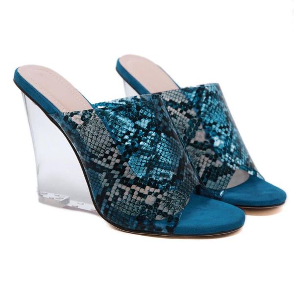 women high heel slippers 12cm wedge clear sandals fashion snake print summer sandals for female crystal high heels ladies shoes, Black
women high heel slippers 12cm wedge clear sandals fashion snake print summer sandals for female crystal high heels ladies shoes, Black