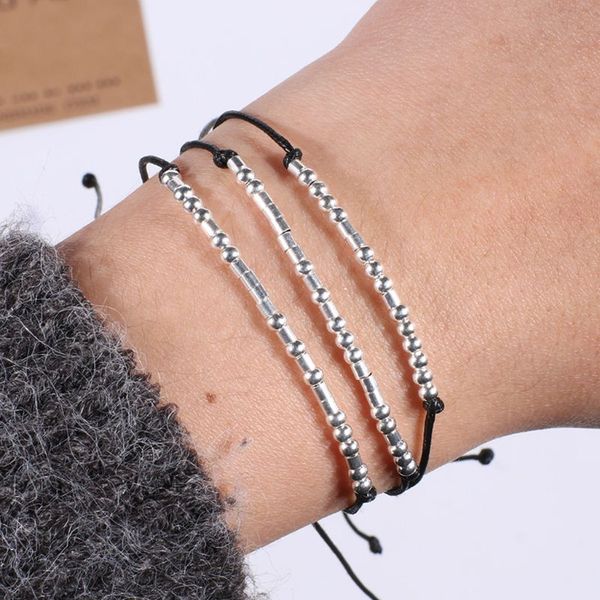 adjustable morse code bracelet women men dainty beaded bracelet with secret message rope couple friendship jewelry, Golden;silver
adjustable morse code bracelet women men dainty beaded bracelet with secret message rope couple friendship jewelry, Golden;silver