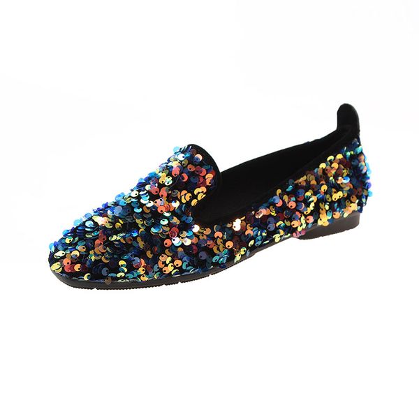 2020 new spring personality fashion shallow single shoes women's flat korean version of the wild social peas flat shoes, Black
2020 new spring personality fashion shallow single shoes women's flat korean version of the wild social peas flat shoes, Black