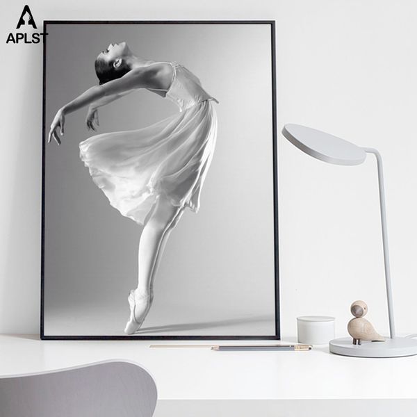 black and white people portrait canvas poster ballet dancer prints girl wall art picture painting classroom living room decor 
black and white people portrait canvas poster ballet dancer prints girl wall art picture painting classroom living room decor