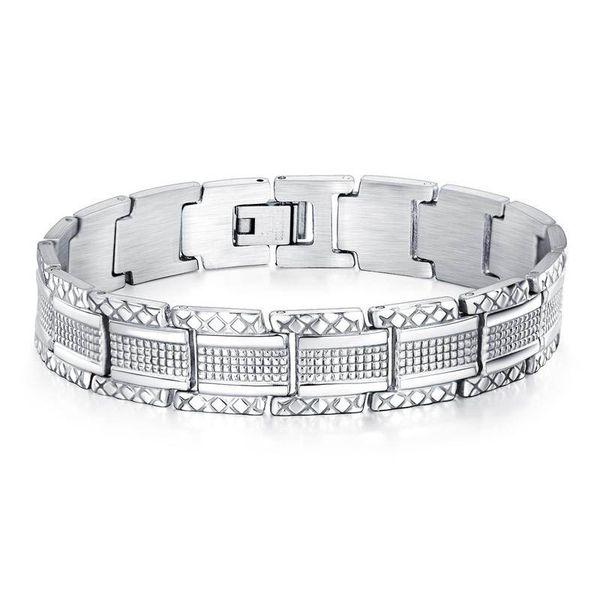 link, chain stainless steel men's bracelet silver color fashion charm wristband for men boy simple jewelry 8.5 inch, Black
link, chain stainless steel men's bracelet silver color fashion charm wristband for men boy simple jewelry 8.5 inch, Black