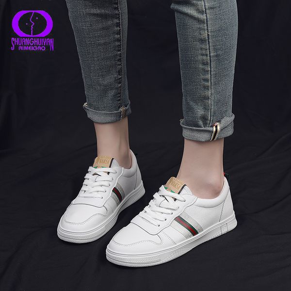 aimeigao spring autumn casual basic pu shoes women lace-up patchwork round toe white flats female 2020 new fashion sneaker woman, Black
aimeigao spring autumn casual basic pu shoes women lace-up patchwork round toe white flats female 2020 new fashion sneaker woman, Black