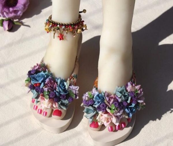 slippers female fashion summer flowers sponge wedges super thick outer wear non-slip bottom with herringbone beach drag, Black
slippers female fashion summer flowers sponge wedges super thick outer wear non-slip bottom with herringbone beach drag, Black