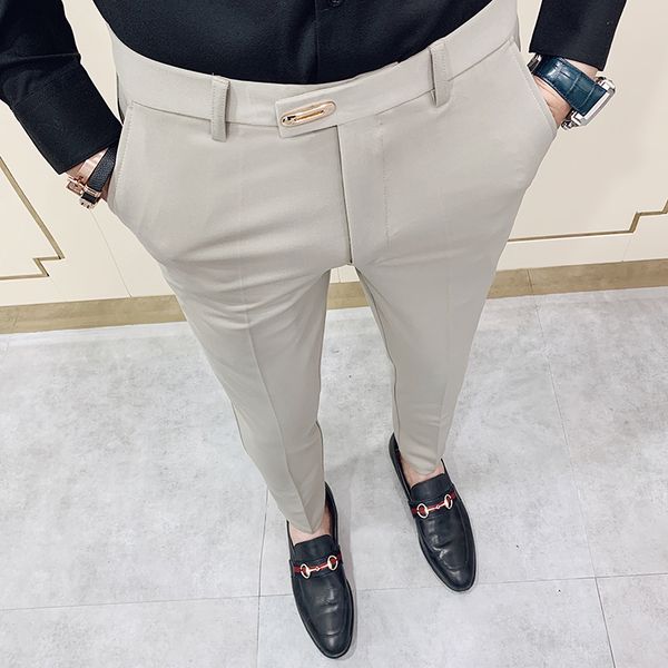 men's pants casual slim fit mens dress pants streetwear full length suit pant men 34 gentlemen office trousers all match, Black
men's pants casual slim fit mens dress pants streetwear full length suit pant men 34 gentlemen office trousers all match, Black