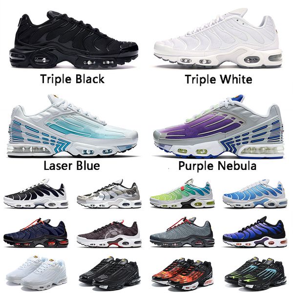 2020 new quality tuned iii plus tn 3 se running shose triple white black laser blue purple nebula mens women trainers athletic shoes, White;red
2020 new quality tuned iii plus tn 3 se running shose triple white black laser blue purple nebula mens women trainers athletic shoes, White;red