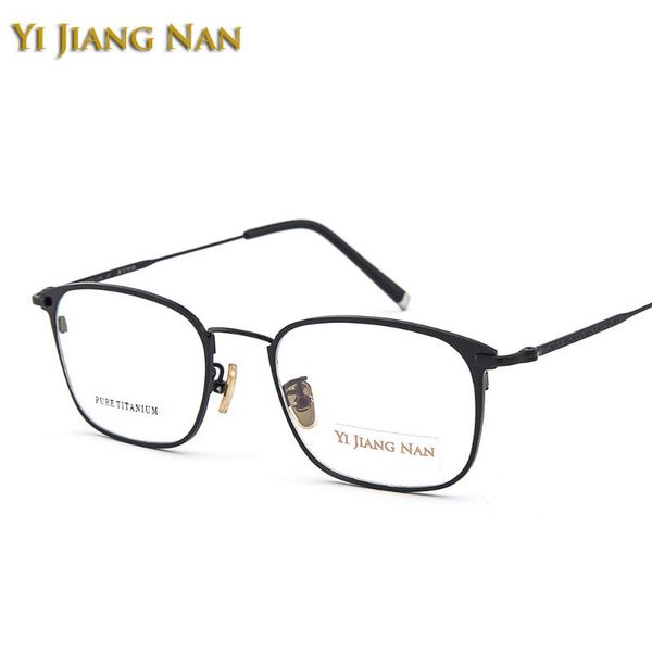men quality pure titanium light weight frame female prescription eyeglasses frame with clear lenses, Black
men quality pure titanium light weight frame female prescription eyeglasses frame with clear lenses, Black