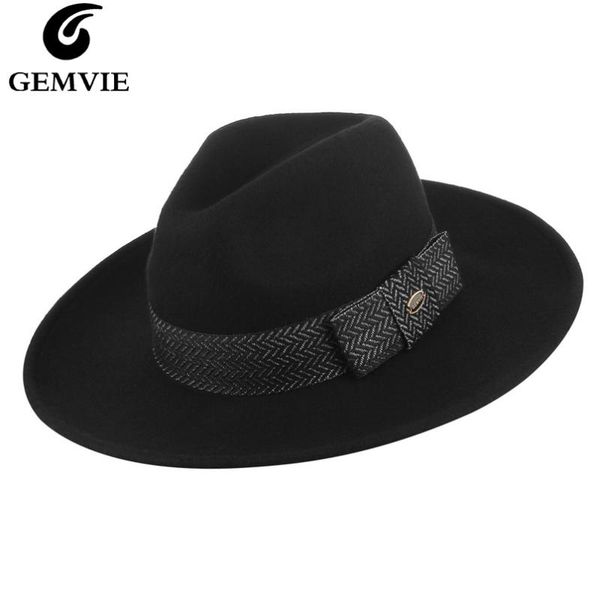 gemvie brand 100% woolen 3 colors wide brim men fedora hat with band felt panama hat winter jazz cap for women, Blue;gray
gemvie brand 100% woolen 3 colors wide brim men fedora hat with band felt panama hat winter jazz cap for women, Blue;gray