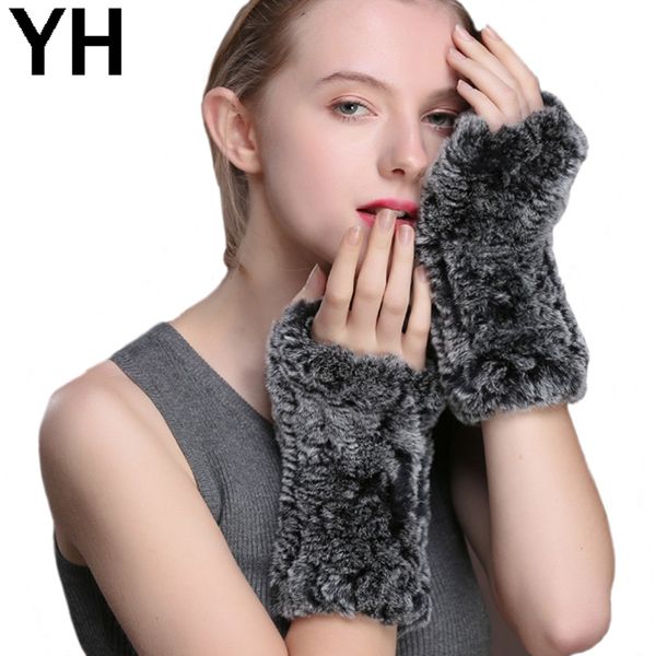 five fingers gloves 2021 natural real rex fur good elastic women knitted mittens lady, Blue;gray
five fingers gloves 2021 natural real rex fur good elastic women knitted mittens lady, Blue;gray