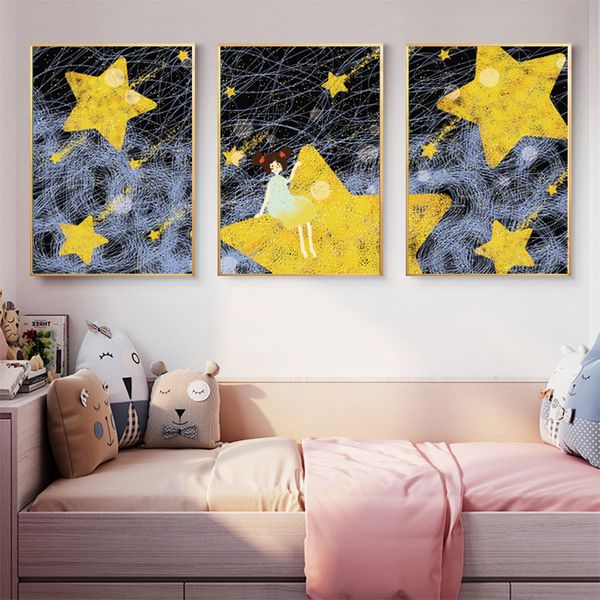 cartoom meteor shower girl posters and prints nursery baby wall art canvas paintings baby room nordic decoration home
cartoom meteor shower girl posters and prints nursery baby wall art canvas paintings baby room nordic decoration home