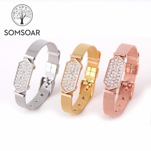 somsoar jewelry crystal story slide charm mesh bracelet sets with 2pcs extra rubber s for women/man as gift, Golden;silver
somsoar jewelry crystal story slide charm mesh bracelet sets with 2pcs extra rubber s for women/man as gift, Golden;silver